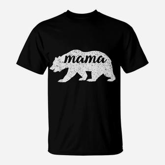 Cute Vintage Mama Bear Mothers Day Gift T-Shirt | Crazezy