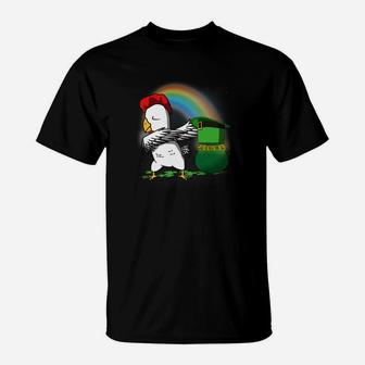 Dabbing Chicken Leprechaun St Patricks Day Lucky T-Shirt - Thegiftio