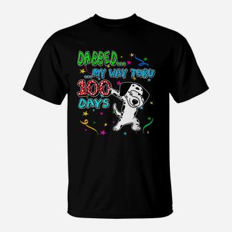 Dabbing Dalmatian 100 Days Of School Teacher Kid Gifts T-Shirt - Seseable