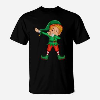 Dabbing Elf Christmas | X-Mas Gnome Cool Elves Gift T-Shirt | Crazezy