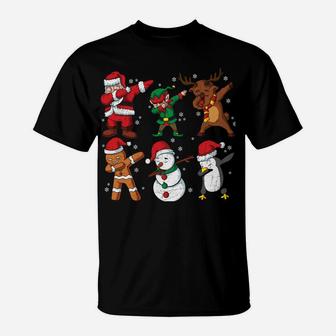 Dabbing Elf Penguin Reindeer Dab Santa Sweatshirt T-Shirt | Crazezy
