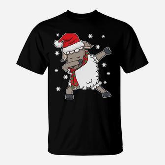 Dabbing Farmer Rancher Sheep Shepherd Christmas Santa Claus Sweatshirt T-Shirt | Crazezy CA