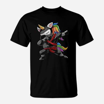 Dabbing Ninja Unicorn Dab Funny Gift T-Shirt - Thegiftio UK