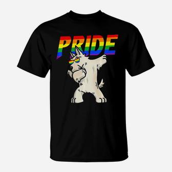 Dabbing Scottish Terrier Lesbian Gay Lgbt Pride Gifts T-Shirt - Monsterry DE