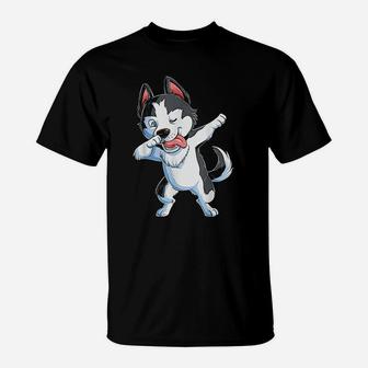 Dabbing Siberian Husky Dog Lover T-Shirt | Crazezy