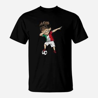 Dabbing Soccer Boy Italy Jersey T-Shirt | Crazezy