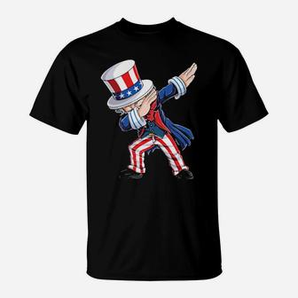 Dabbing Uncle Sam 4Th Of July American Flag T-Shirt - Monsterry