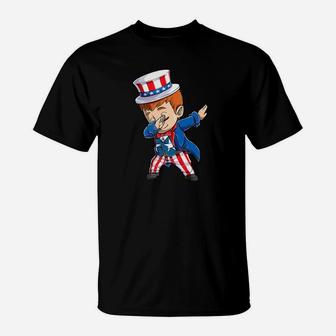 Dabbing Uncle Sam Boy 4th Of July Men Boys Kids Gift T-Shirt - Thegiftio UK