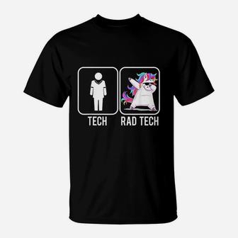 Dabbing Unicorn Rad Tech Funny Radiology Tech T-Shirt - Thegiftio UK