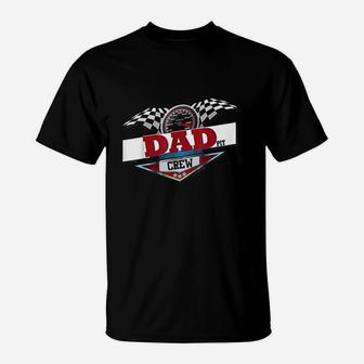 Dad Pit Crew For Car Racing Party Matching Costume T-Shirt | Crazezy