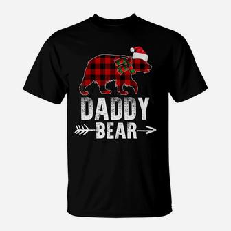 Daddy Bear Christmas Pajama Red Plaid Buffalo Family Gifts T-Shirt | Crazezy UK