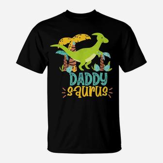 Daddy Saurus Rex Dinosaur Kids T-Shirt | Crazezy