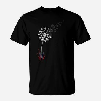 Dandelion 4Th Of July Cute Flower American Patriotic T-Shirt | Crazezy CA