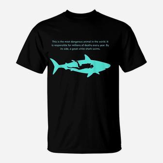 Dangerous Animal Scuba Diver Great T-Shirt - Thegiftio UK