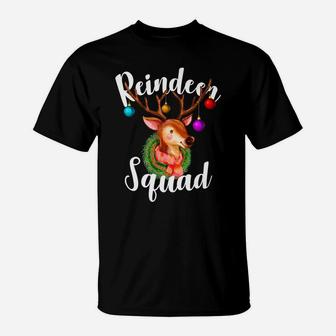 Deer Squad Christmas Gift For Kids Funny Xmas Matching T-Shirt | Crazezy