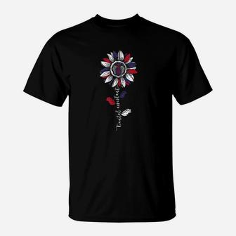 Dental Assistant Sunflower American Flag 4Th Of July T-Shirt | Crazezy AU