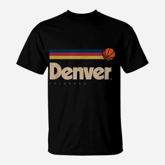 Denver Basketball B-Ball City Colorado Retro Denver T-Shirt | Crazezy AU