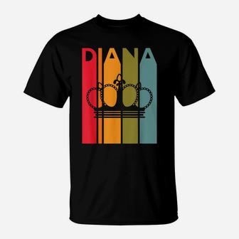 Diana Gift Idea For Girls Women First Name Vintage Diana T-Shirt | Crazezy UK