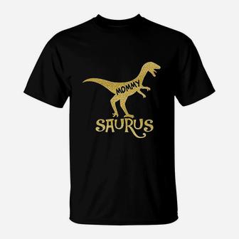 Dinosaur Mommy Daddy Baby Saurus T-Shirt | Crazezy