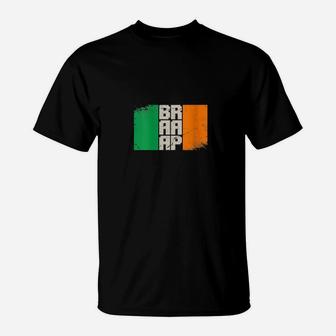 Dirt Biker Irish Flag Motocross Racer T-Shirt - Monsterry
