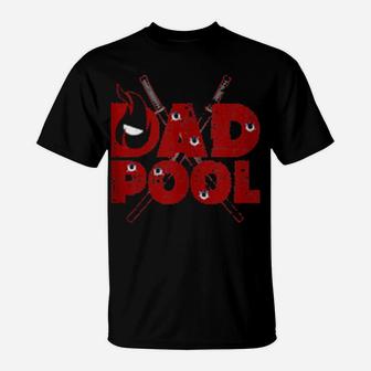 Distressed Dad Superhero Pool Parody Birthday T-Shirt - Monsterry