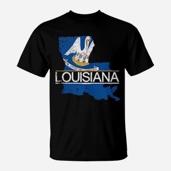 Distressed Louisiana T-Shirt - Monsterry