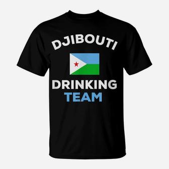 Djibouti Drinking Team Shirt Beer Country Flag Funny Gifts T-Shirt | Crazezy