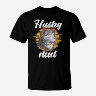 Dog Breed Husky Dad Pet Owner Dog Animal Fathers Day Husky T-Shirt | Crazezy AU