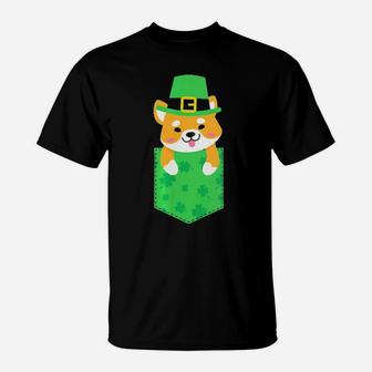 Dog Cute Irish Shiba Inu Funny St Patricks Day T-Shirt - Monsterry DE