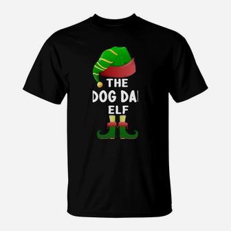 Dog Dad Elf Christmas Family Matching Pajamas Xmas Elf Group T-Shirt | Crazezy UK