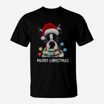 Dog Lover Santa Claus Xmas T-Shirt - Monsterry