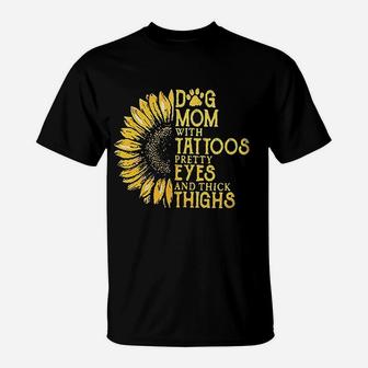 Dog Mom Sunflower T-Shirt | Crazezy