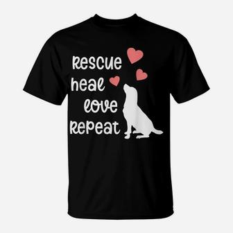 Dog Rescue Mom Mama Animal Rescue Dog Lover Gift For Women T-Shirt | Crazezy