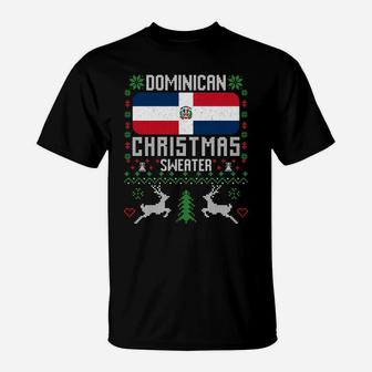Dominican Republic Flag Dominican Christmas Sweater Sweatshirt T-Shirt | Crazezy