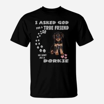 Dorkie Terrier Dog Mom Costume Doxie Yorkie Dad, Cute Dorkie T-Shirt | Crazezy DE