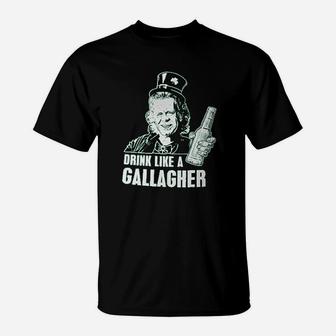 Drink Like A Gallagher Ladies T-Shirt - Thegiftio UK