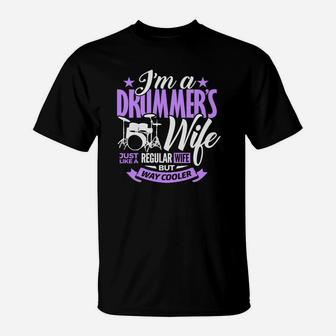 Drum Im A Drummers Wife Gift For Drummers T-Shirt - Thegiftio UK