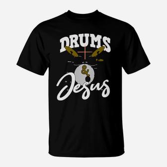 Drums Jesus Simple Design T-Shirt - Monsterry
