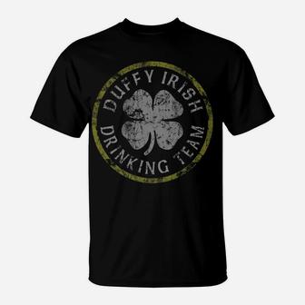 Duffy Irish Drinking Team Family Surname St Patricks Day T-Shirt | Crazezy UK