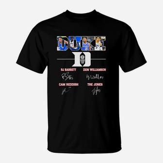 Duke Rj Barreit Zion Williamson Cam Reddish All Signature T-Shirt - Thegiftio UK
