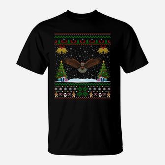 Eagle Bird Lover Xmas Gift Ugly Eagle Christmas Sweatshirt T-Shirt | Crazezy AU