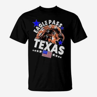 Eagle Pass Tx American Flag Texas T-Shirt | Crazezy