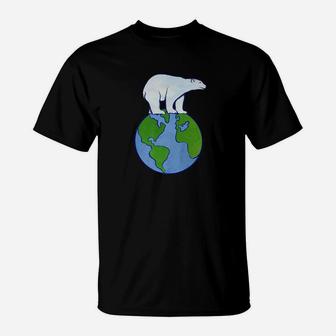 Earth Day Polar Bear Earthy Art Polar Bear Lovers T-Shirt - Thegiftio UK