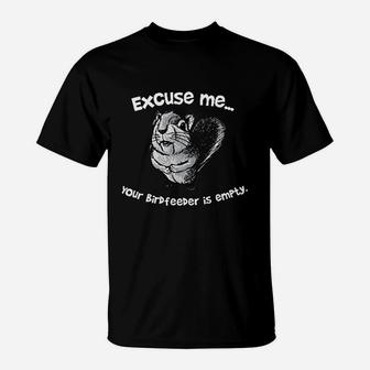 Earth Sun Moon Excuse Me Squirrel T-Shirt | Crazezy