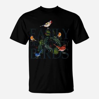 Easily Distracted By Birds | Cute Gift For Birders Men Women T-Shirt | Crazezy