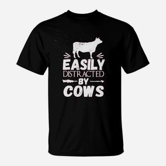 Easily Distracted By Cows T-Shirt | Crazezy DE