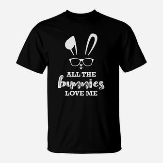 Easter All The Bunnies Love Me Cute Bunny T-Shirt - Seseable