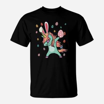 Easter Dabbing Unicorn Bunny Easter Boys Girls T-Shirt - Thegiftio UK
