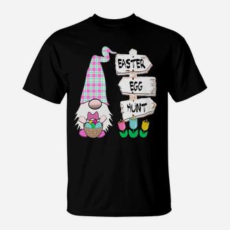 Easter Gnome Egg Hunt Pastel Spring Easter Egg Plaid Hat Sweatshirt T-Shirt | Crazezy DE
