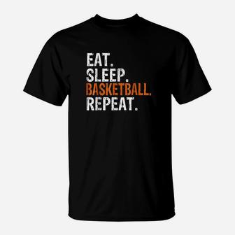 Eat Sleep Basketball Repeat Gift T-Shirt - Thegiftio UK